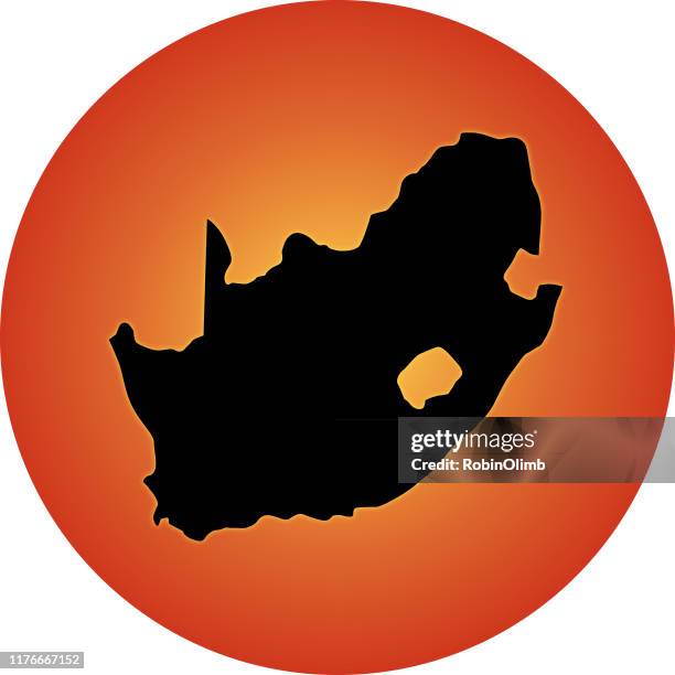 stockillustraties, clipart, cartoons en iconen met gloeiende kaart van zuid-afrika - kaapstad