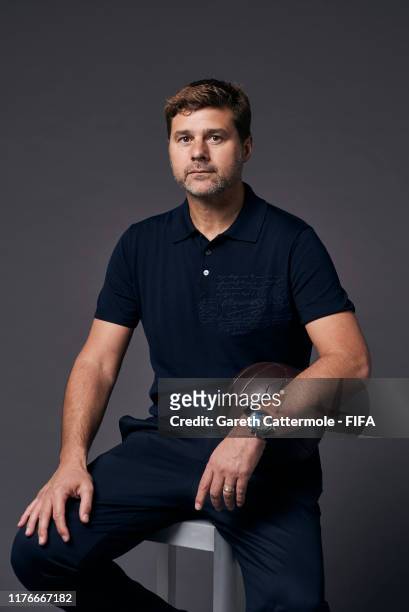 The Best FIFA Men's Coach Award finalist Mauricio Pochettino, Head Coach of Tottenham Hotspur poses for a portrait in the photo booth prior to The...