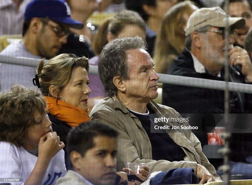 Warren Beatty and Annette Bening Sighting -  Los Angeles Angels of Anaheim vs Los Angeles Dodgers - May 19, 2006