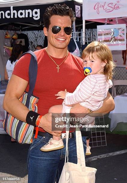 Antonio Sabato Jr. And daughter Mina Bree during Silver Spoon Hollywood Buffet - Day One at Private Estate in Hollywood, California, United States.