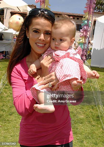 Rosa Blasi and daughter Kaia during The Silver Spoon Hosts 4th Annual Dog and Baby Buffet - Day One at Wattles Mansion in Hollywood, California,...