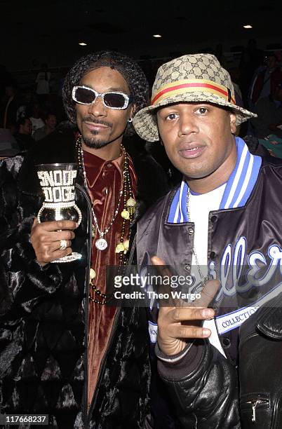 Snoop Dogg and Master P during Super Bowl XXXVI - Jam Sports All Star Celebrity Basketball Game Hosted by Jermaine Dupri at University of New Orleans...