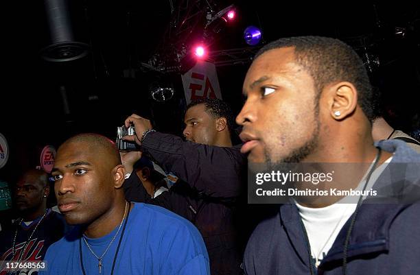 Ahman Green and Shaun Alexander during Super Bowl XXXVII - EA Sports Ninth Annual Football Videogame Tournament at Axiom Nightclub in San Diego,...