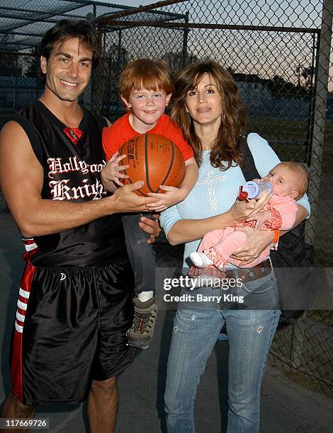 Michael Bergin, son Jesse, Joy Tilk and daughter Alana