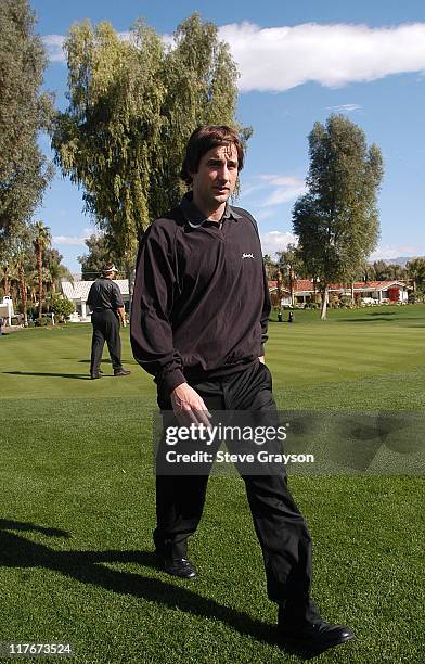 Luke Wilson in action at the PGA Tour's 45th Bob Hope Chrysler Classic Pro Am at Bermuda Dunes Country Club.