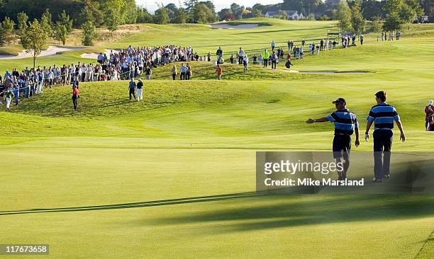 Atmosphere during All*Star Golf Cup - Day 1 - August 28, 2005 at Celtic Manor in Newport, United Kingdom.