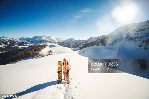 backcountry in austria - back country skiing stock pictures, royalty-free photos & images