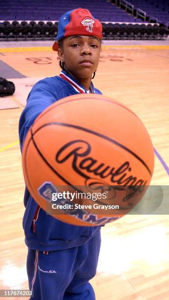 Bow Wow during Bow Wow Gives Los Angeles School Kids A Chance To Be "Like Mike" at Staples Center in Los Angeles, California, United States.