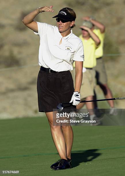 Annika Sorenstam during Tiger Woods and Annika Sorenstam win Battle at Bighorn at Big Horn Country Club in Palm Desert, California, United States.