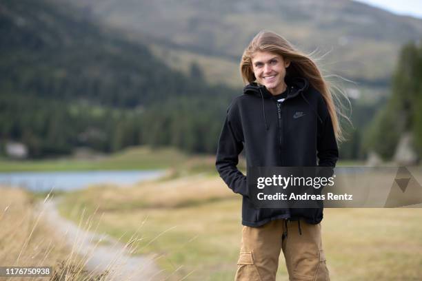 German athlete Konstanze Klosterhalfen poses for a portrait on September 10, 2019 in St Moritz, Switzerland.