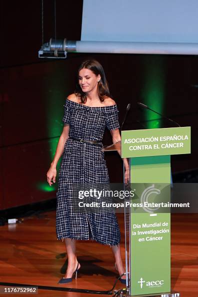 Queen Letizia Of Spain Attends AECC Event In Madrid Queen Letizia Of Spain Attends AECC Event In Madrid