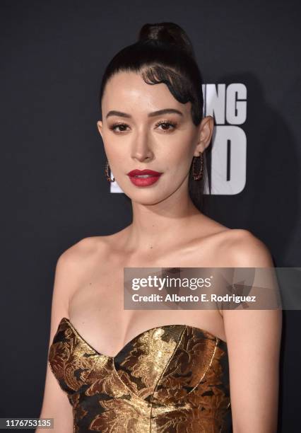 Christian Serratos attends the Season 10 Special Screening of AMC's "The Walking Dead" at Chinese 6 Theater– Hollywood on September 23, 2019 in...