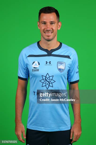 Ryan McGowan of Sydney poses during the Sydney FC 2019-20 A-League Headshots Session at Netstrata Jubilee Stadium on September 24, 2019 in Sydney,...
