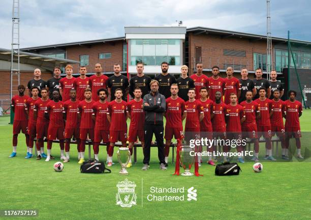 Back Row: Andy Massey , Peter Krawietz , Sepp van den Berg, Dejan Lovren, Virgil van Dijk, Andy Lonergan, Adrian, Alisson Becker, Caoimhin Kelleher,...