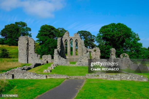 Inch Abbey.a large. Ruined monastic site. Downpatrick. Northern Ireland.