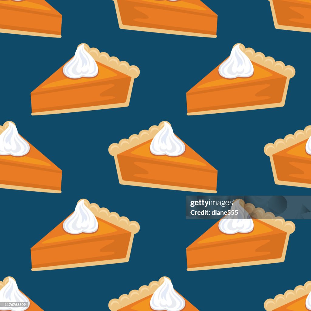 Design piatto Autunno Senza cuciture Torta di zucca modello