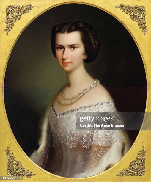 Portrait of Empress Elisabeth of Austria. Private Collection. Artist Einsle, Anton .