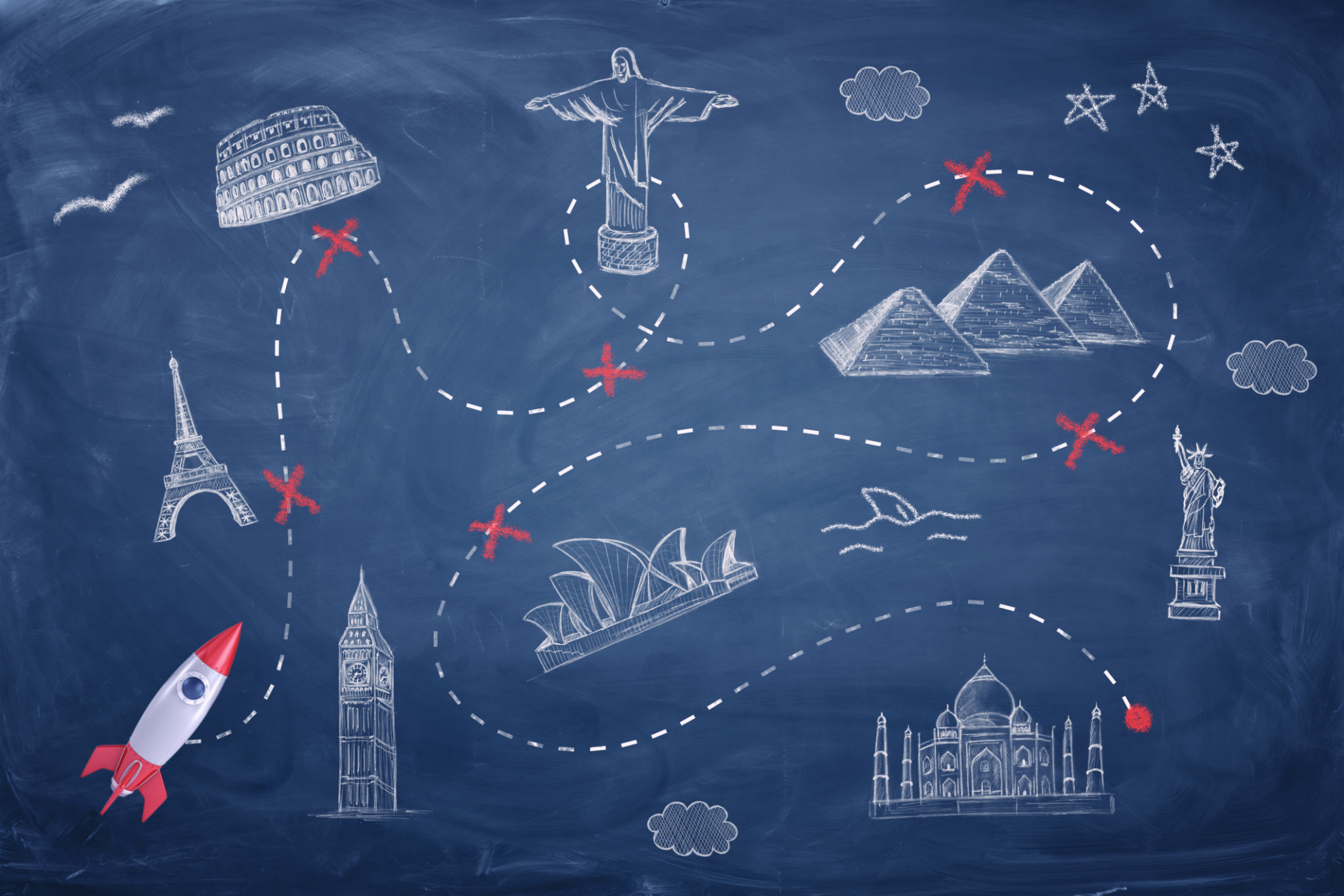 complex travel itinerary