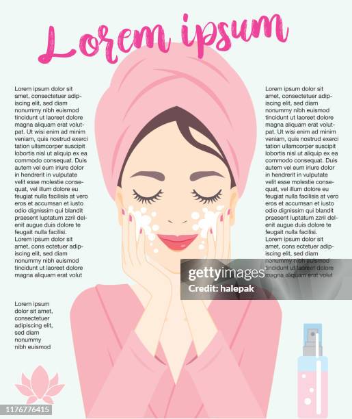 face care woman - anti aging stock illustrations