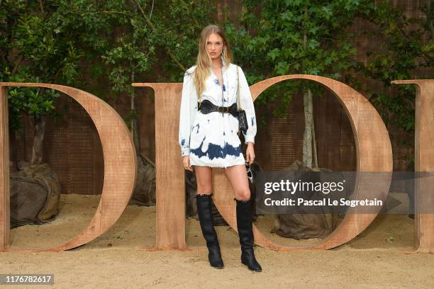 Romee Strijd attends the Christian Dior Womenswear Spring/Summer 2020 show as part of Paris Fashion Week on September 24, 2019 in Paris, France.