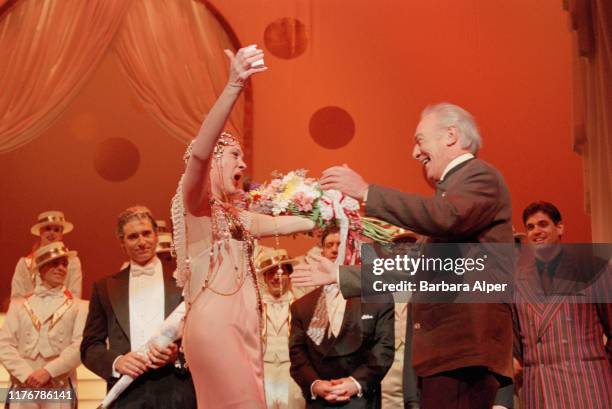 Christopher Plummer makes a surprise appearance onstage to salute Julie Andrews on her final performance in the Broadway run of the musical,...