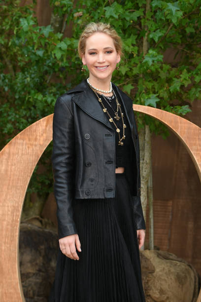 Jennifer Lawrence attends the Christian Dior Womenswear Spring/Summer 2020 show as part of Paris Fashion Week on September 24, 2019 in Paris, France.