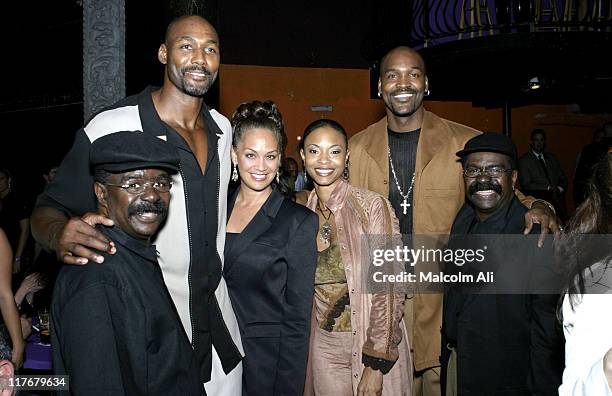 Scottie of the Whispers, Karl Malone and wife, Kim Russell, husband Brian Russell and Walter of the Whispers