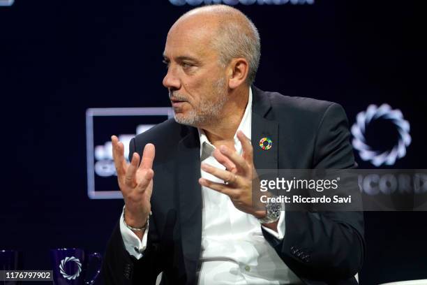 Stéphane Richard, Chairman and CEO, Orange, speaks onstage during the 2019 Concordia Annual Summit - Day 2 at Grand Hyatt New York on September 24,...