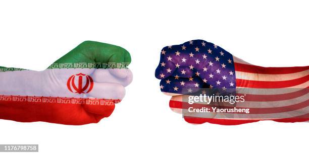 conflict between usa and iran - todas as bandeiras do médio oriente imagens e fotografias de stock