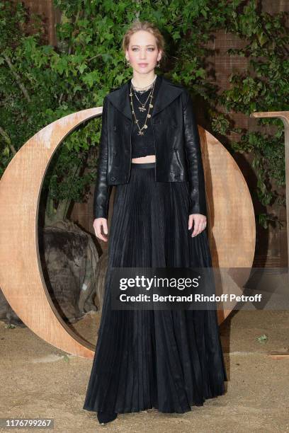 Actress Jennifer Lawrence attends the Christian Dior Womenswear Spring/Summer 2020 show as part of Paris Fashion Week on September 24, 2019 in Paris,...