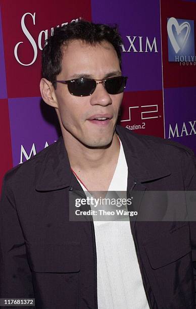 Marc Anthony during Super Bowl XXXVI - Maxim Super Bowl Party at The Ruins in New Orleans, Louisiana, United States.