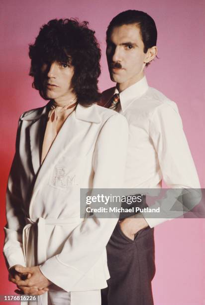 Brothers Russell and Ron Mael of American rock group Sparks, 1974.