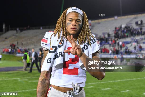 Ohio State Buckeyes defensive end Chase Young walks off the field after a college football game between the Ohio State Buckeyes and the Northwestern...