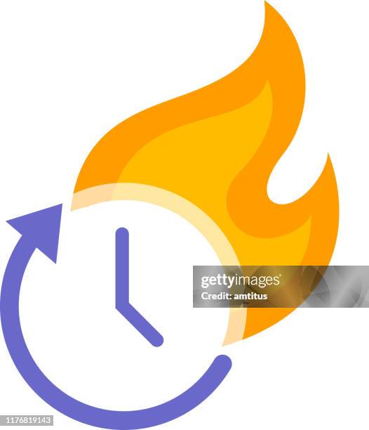 ilustrações de stock, clip art, desenhos animados e ícones de time fire - bola de fogo