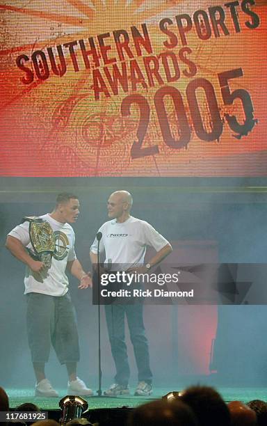 John Cena. WWE and James Carville during Jefferson Pilot Presents - The Southern Sports Awards at TABERNACLE in Atlanta, Georgia, United States.