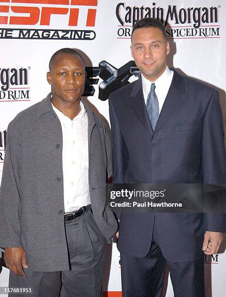 Barry Sanders and Derek Jeter during ESPN The Magazine "NEXT" Party - New York at Capitale in New York City, New York, United States.