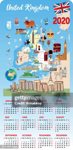 united kingdom calendar - isle of wight map stock illustrations