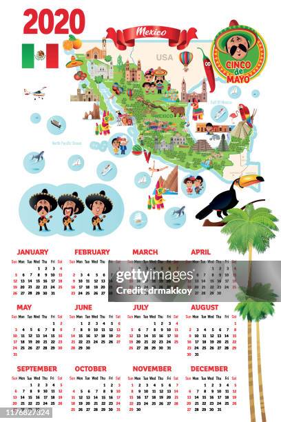 ilustraciones, imágenes clip art, dibujos animados e iconos de stock de calendario de mexico - los cabos