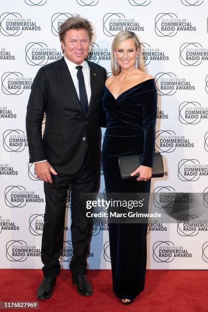 Richard Wilkins and Melissa Doyle from NOVA Entertainment attends the 31st Australian Commercial Radio Awards on October 19, 2019 in Brisbane,...