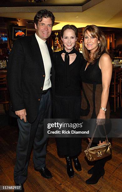 Michael Waltrip, Chely Wright and Buffy Waltrip during Sprint and SunTrust presents Sound & Speed - Day1 at Wildhorse Saloon in Nashville, TN.,...