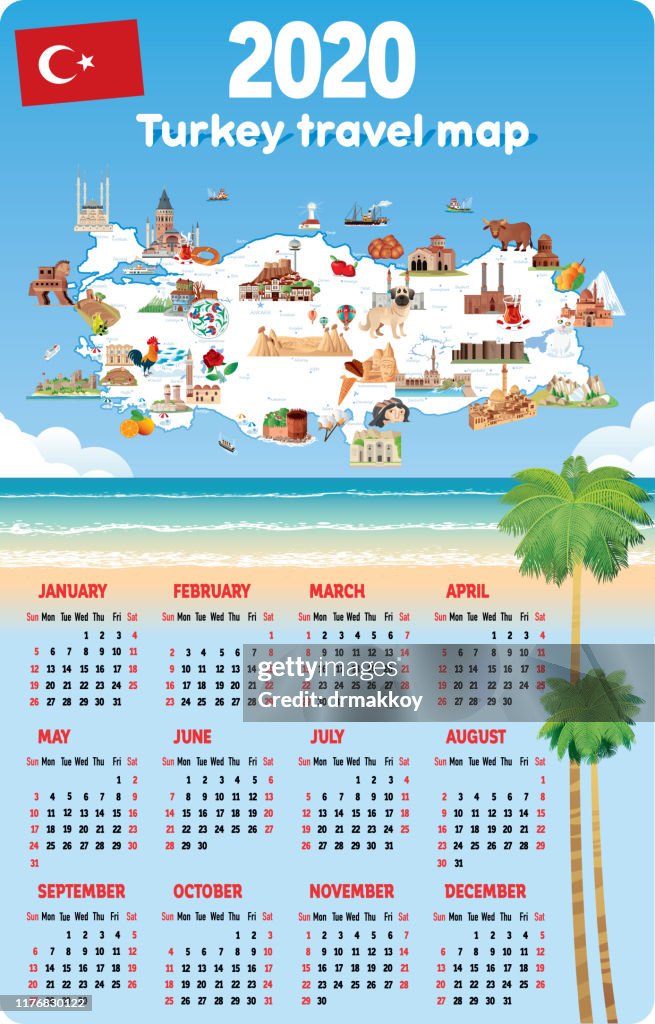 Turkey Calendar 2020