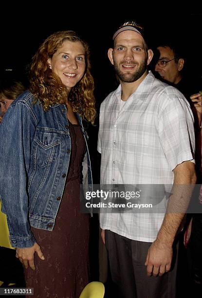 Monica Seles stops by the Real Pro Wrestling party at the Standard Hotel.