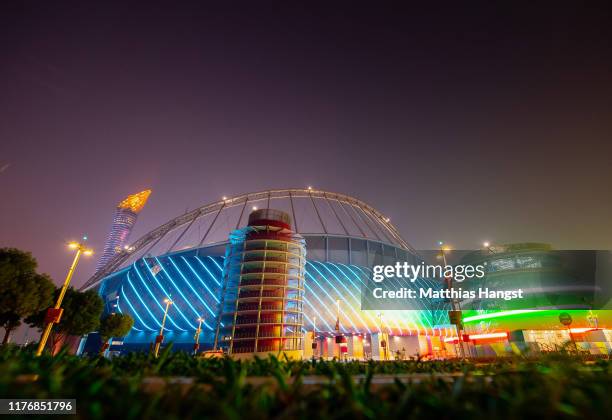 General view of the the Khalifa International Stadium prior to the 17th IAAF World Athletics Championships Doha 2019 at Khalifa International Stadium...