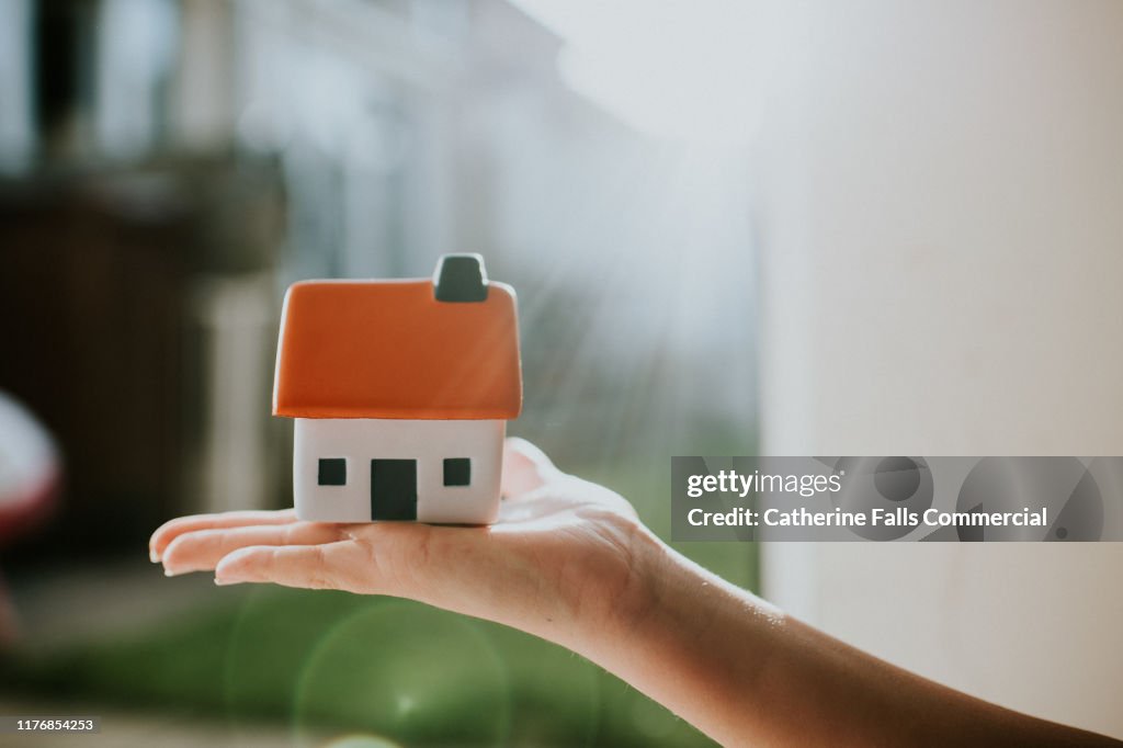 Hand holding House