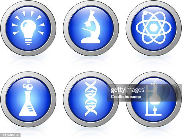 A Science Button Set Against A White Background High-Res Vector Graphic ...