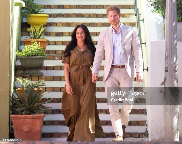 Prince Harry, Duke of Sussex and Meghan, Duchess of Sussex attend Heritage Day public holiday celebrations in the Bo Kaap district of Cape Town,...