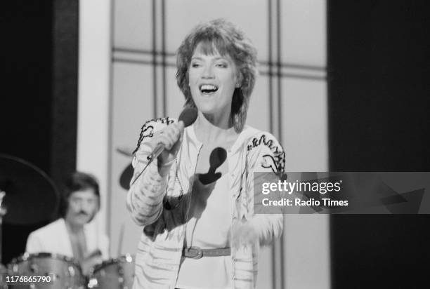 Singer Kiki Dee performing on the BBC television series 'The Two Ronnies', October 4th 1981.