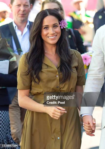 Meghan, Duchess of Sussex attends Heritage Day public holiday celebrations in the Bo Kaap district of Cape Town, during the royal tour of South...