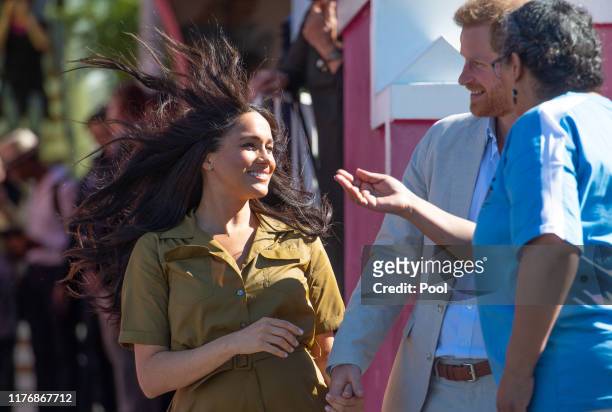 Meghan, Duchess of Sussex attends Heritage Day public holiday celebrations in the Bo Kaap district of Cape Town, during the royal tour of South...