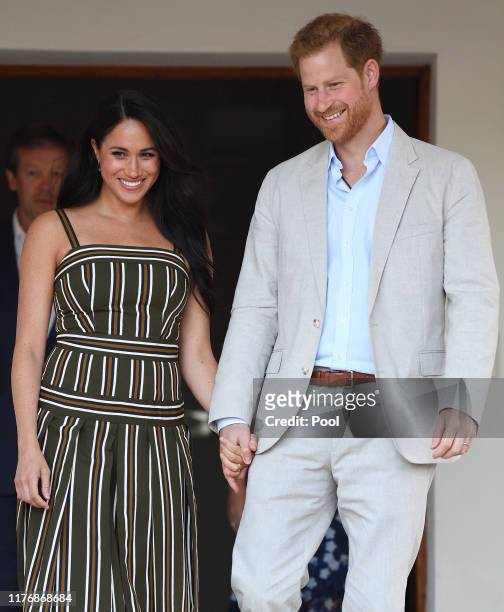 Prince Harry, Duke of Sussex and Meghan, Duchess of Sussex attend a reception for young people, community and civil society leaders at the Residence...